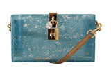 Pochette in pizzo floreale blu SICILY Dolce & Gabbana