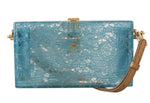 Pochette in pizzo floreale blu SICILY Dolce & Gabbana