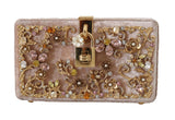 Pochette in cristallo barocco oro rosa velluto Dolce & Gabbana