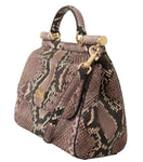 SICILY Borsa in pelle di serpente rosa pitone Dolce & Gabbana