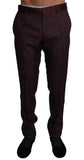 Pantaloni a righe in lana bordeaux Dolce & Gabbana-IT48 - M