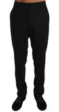 Pantaloni eleganti in lana stretch neri Dolce & Gabbana-IT50 - L