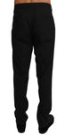 Pantaloni eleganti in lana stretch neri Dolce & Gabbana-IT50 - L