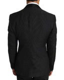 Blazer con motivo punteggiato in cotone nero D&G-IT54 - XXL