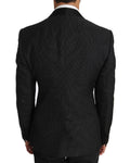 Blazer con motivo punteggiato in cotone nero Dolce & Gabbana-IT52 - XL