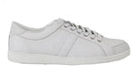 Sneaker in coccodrillo caimano bianco Dolce & Gabbana-EU44/US11