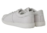 Sneaker in coccodrillo caimano bianco Dolce & Gabbana-EU44/US11