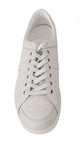 Sneaker in coccodrillo caimano bianco Dolce & Gabbana-EU44/US11