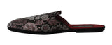 Ciabatte in pelle scamosciata jacquard floreale D&G-EU42/US9