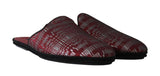 Pantofole con diapositive jacquard argento rosso D&G-EU42/US9