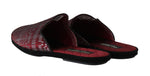 Pantofole con diapositive jacquard argento rosso D&G-EU42/US9