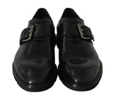 Scarpe formali con monkstrap in pelle nere Dolce & Gabbana-EU44/US11