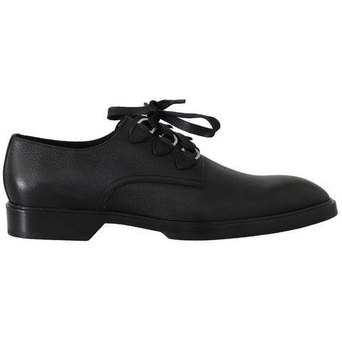 Scarpe con lacci Derby in pelle nera Dolce & Gabbana-EU44/US11