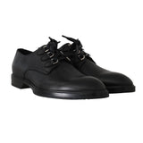 Scarpe con lacci Derby in pelle nera Dolce & Gabbana-EU44/US11