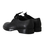 Scarpe con lacci Derby in pelle nera Dolce & Gabbana-EU44/US11