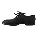 Scarpe con lacci Derby in pelle nera Dolce & Gabbana-EU44/US11