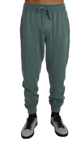 Pantaloni sportivi caldi cashmere verde menta Dolce & Gabbana-IT48 - M