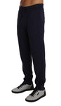 Pantaloni sportivi casual blu 100% seta Dolce & Gabbana-IT50 - L