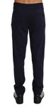 Pantaloni sportivi casual blu 100% seta Dolce & Gabbana-IT50 - L