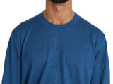 Pullover con logo DG 100% cashmere blu Dolce & Gabbana-IT52 - XL