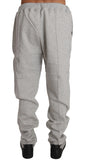 Pantaloni tuta in cotone grigio Billionaire Italian Couture-3XL