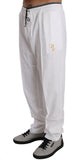 Pantaloni tuta in cotone bianco Billionaire Italian Couture-XL