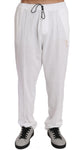 Pantaloni tuta in cotone bianco Billionaire Italian Couture-XL