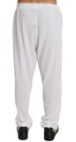 Pantaloni tuta in cotone bianco Billionaire Italian Couture-XL