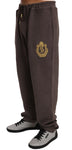 Pantaloni tuta in cotone marrone Billionaire Italian Couture-XL