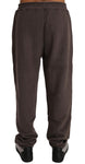 Pantaloni tuta in cotone marrone Billionaire Italian Couture-XL