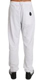 Pantaloni tuta in cotone bianco Billionaire Italian Couture-XXL