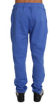 Pantaloni tuta in cotone blu Billionaire Italian Couture-XXL