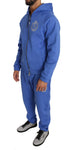 Pantaloni tuta in cotone blu Billionaire Italian Couture-XXL