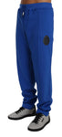 Pantaloni tuta in cotone blu Billionaire Italian Couture-L