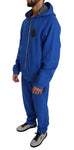 Pantaloni tuta in cotone blu Billionaire Italian Couture-L