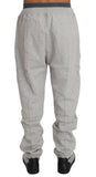 Pantaloni tuta in cotone grigio Billionaire Italian Couture-XXL