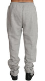 Pantaloni tuta in cotone grigio Billionaire Italian Couture-L