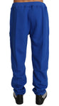 Pantaloni tuta in cotone blu Billionaire Italian Couture-4XL