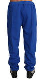 Pantaloni tuta in cotone blu Billionaire Italian Couture-4XL