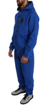 Pantaloni tuta in cotone blu Billionaire Italian Couture-4XL