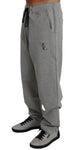 Pantaloni tuta in cotone grigio Billionaire Italian Couture-XXL