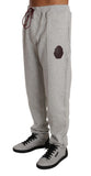 Pantaloni tuta in cotone grigio Billionaire Italian Couture-XL