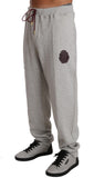 Pantaloni tuta in cotone grigio Billionaire Italian Couture-XXL