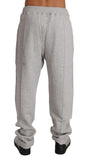 Pantaloni tuta in cotone grigio Billionaire Italian Couture-XXL