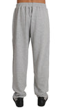 Pantaloni tuta in cotone grigio Billionaire Italian Couture-3XL