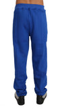 Pantaloni tuta in cotone blu Billionaire Italian Couture-XL