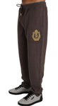 Pantaloni tuta in cotone marrone Billionaire Italian Couture-XXL