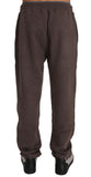 Pantaloni tuta in cotone marrone Billionaire Italian Couture-XXL