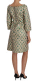 Abito Saluti Da Capri jacquard verde beige Dolce & Gabbana-IT46-XL