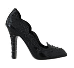 Tacchi in cristallo nero CINDERELLA Dolce & Gabbana-EU37/US6.5